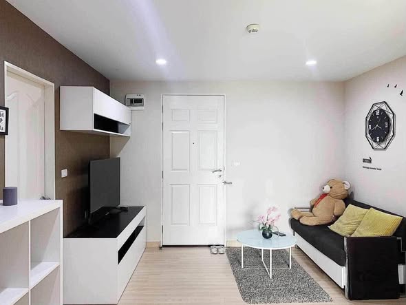 living room and bedroom of The Niche ID ลาดพร้าว-วังหิน