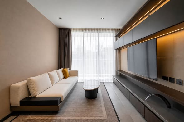 bedroom and living room and room interior of The Panora Estuaria