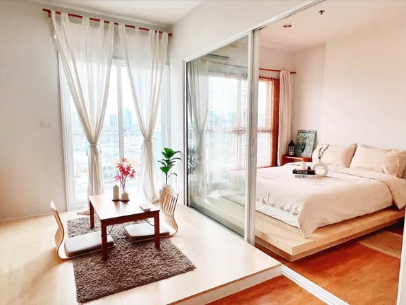 bedroom and room interior of The Parkland Ratchada-Wongsawang