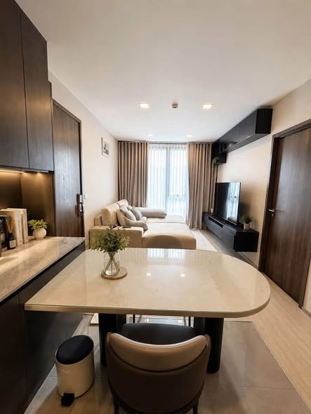 living room and bedroom of The Privacy Jatujak