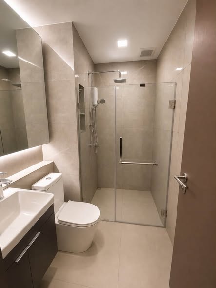 room interior and bathroom of The Privacy Jatujak