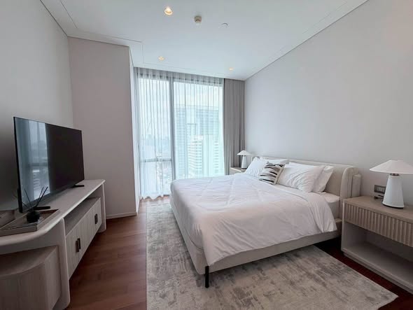 bedroom of The Residences at Sindhorn Kempinski Hotel Bangkok