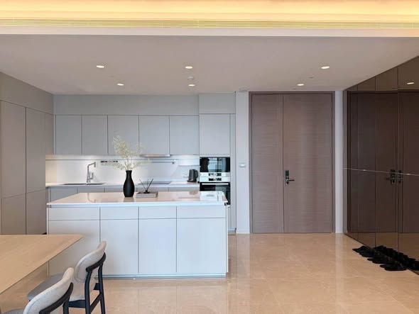 room interior and kitchen of The Residences at Sindhorn Kempinski Hotel Bangkok