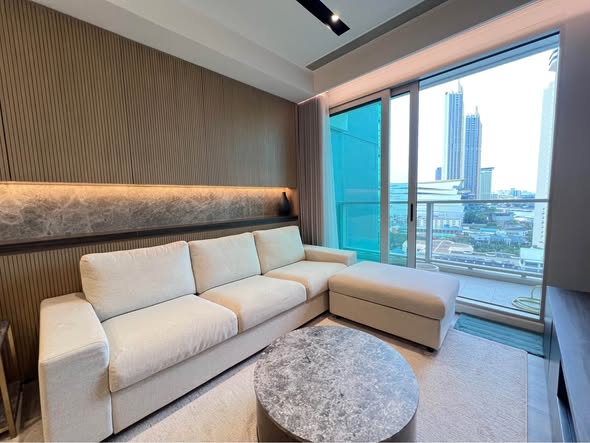 living room of The River Condominium