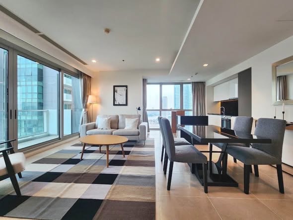 living room of The River Condominium