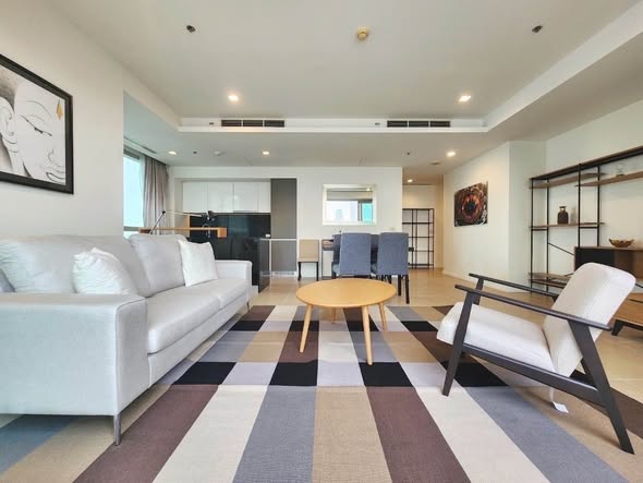 living room of The River Condominium