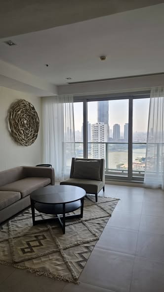 living room of The River Condominium