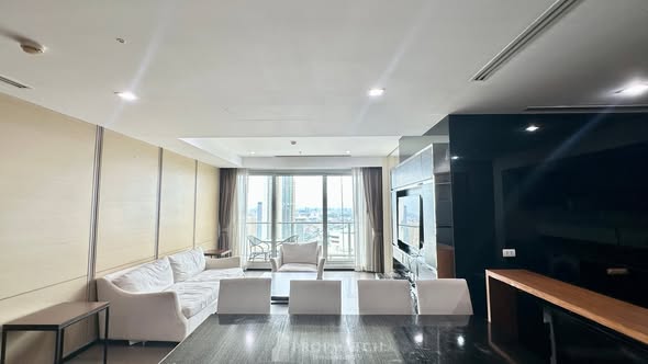 living room of The River Condominium