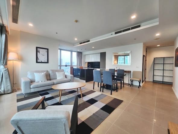 living room of The River Condominium