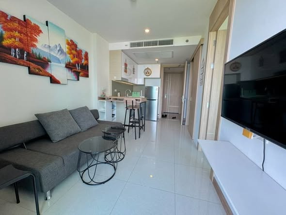 living room and bedroom of The Riviera Jomtien