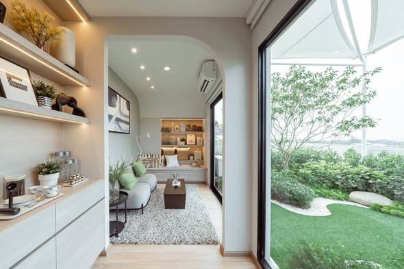 living room and room interior of The Roof Townhome