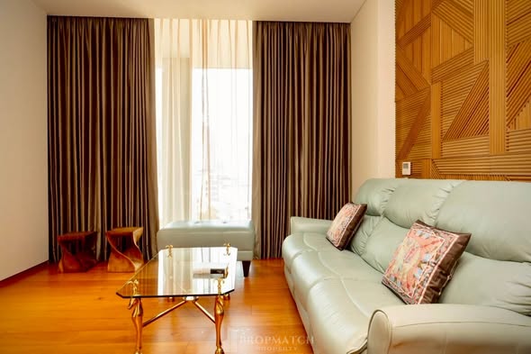 living room and bedroom of The Sukhothai Residences