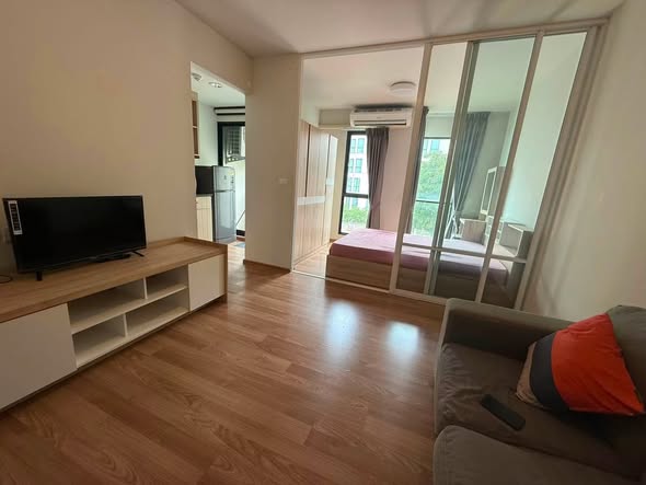 living room and bedroom and room interior of Unio Sukhumvit 72 phase 1 building E