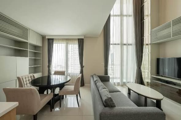 bedroom and living room of Villa Asoke Condominium