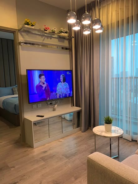 living room and bedroom and room interior of Whizdom Avenue Ratchada-Ladprao