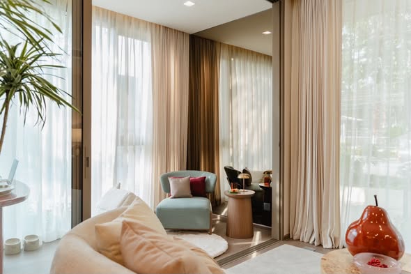 living room and bedroom and room interior of WIDEN by Sansiri