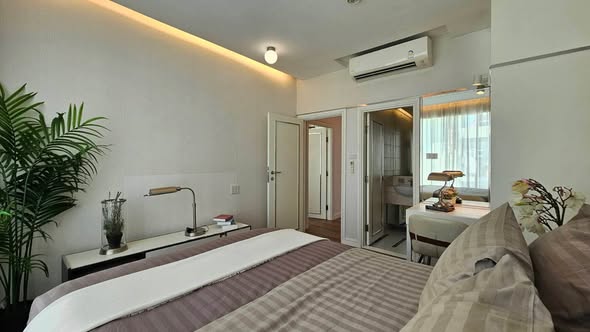 bedroom of Wilshire Condominium