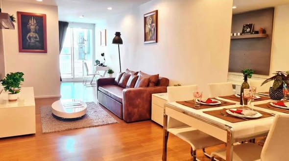living room and room interior of 15 Sukhumvit Residences