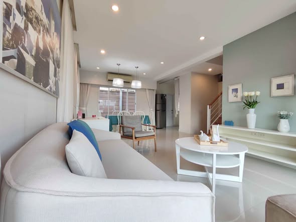 bedroom and living room of บ้านเดี่ยว 2 ชั้น อยู่อาศัย (อุปกรณ์ สาธิตAerodynamics)