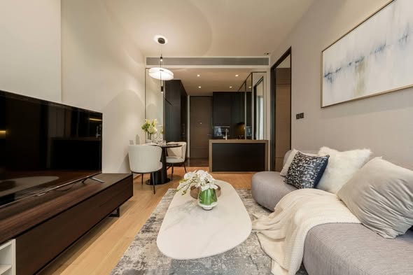 living room and bedroom of 28 Chidlom
