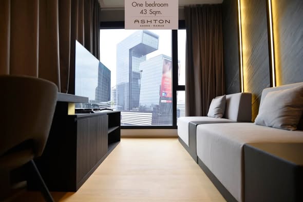 living room and room interior of ASHTON Asoke – Rama 9