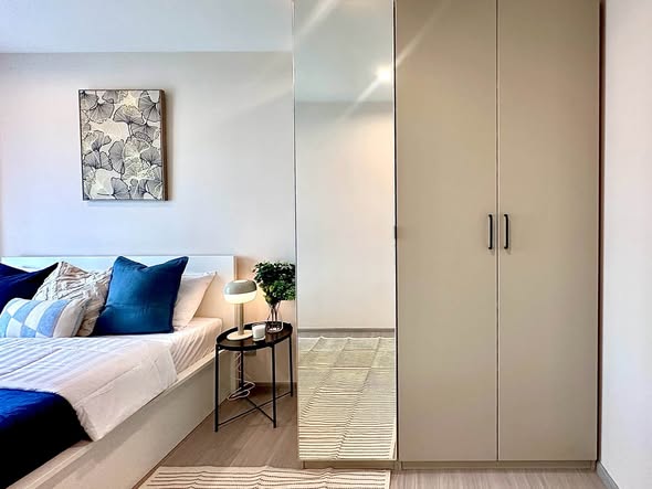 bedroom and room interior of แอสปาย เอราวัณ ไพร์ม Aspire Erawan Prime