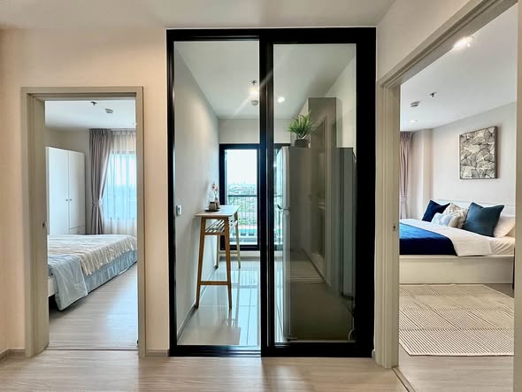 bedroom and room interior of แอสปาย เอราวัณ ไพร์ม Aspire Erawan Prime