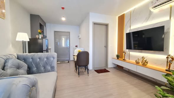 living room and bedroom of Aspire Sukhumvit-Rama 4