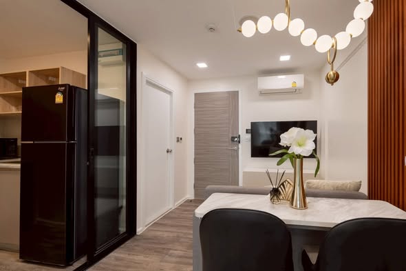 bedroom and room interior of Atmoz รัชดา-ห้วยขวาง คอนโด