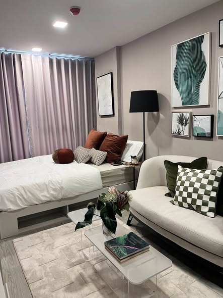 living room and bedroom of Atmoz Oasis Onnut