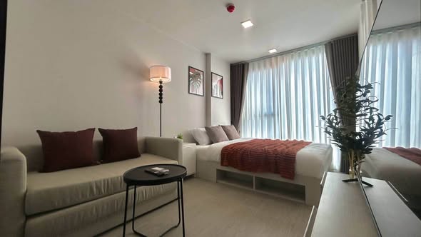 living room and bedroom of Atmoz Oasis Onnut