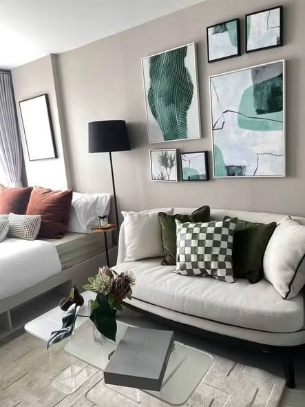 living room and bedroom of Atmoz Oasis Onnut