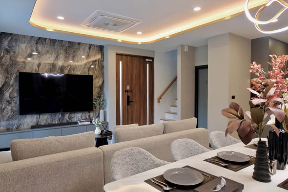 living room and room interior of Baan Klang Muang The Edition Bangna-Wongwaen