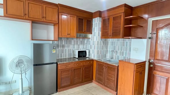 kitchen of Baan Pathumwan Condominium