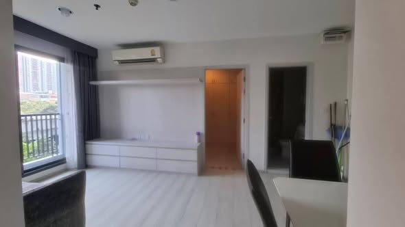 bedroom of บ้านริมรัชดา Baanrim Ratchada Apartment
