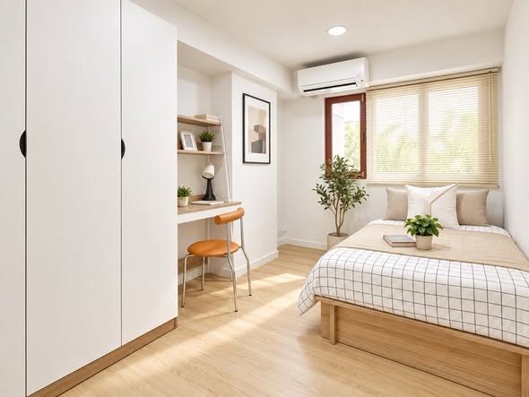 bedroom and room interior of Bang Na Place Condo