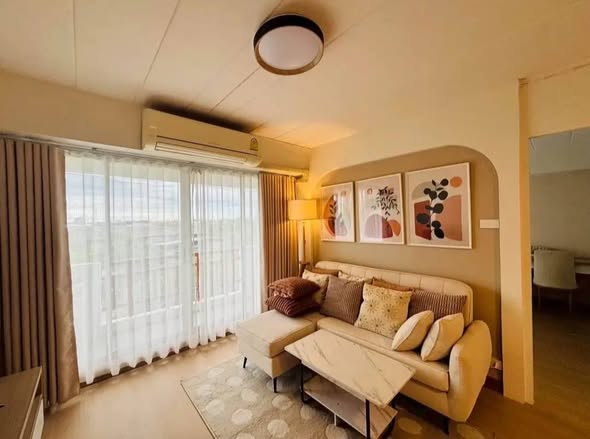 living room and bedroom of Bang Na Place Condo