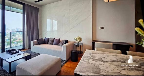 living room of Banyan Tree Residences Riverside Bangkok บันยัน ทรี เรสซิเดนซ์ ริเวอร์ไซด์ กรุงเทพ