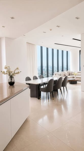 living room of Banyan Tree Residences Riverside Bangkok บันยัน ทรี เรสซิเดนซ์ ริเวอร์ไซด์ กรุงเทพ