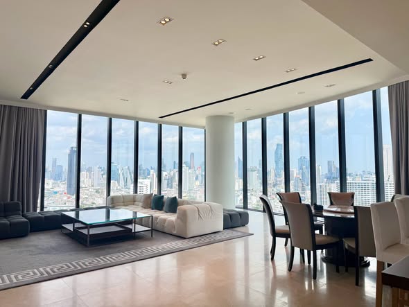 living room of Banyan Tree Residences Riverside Bangkok บันยัน ทรี เรสซิเดนซ์ ริเวอร์ไซด์ กรุงเทพ