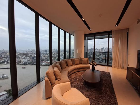 living room and bedroom of Banyan Tree Residences Riverside Bangkok บันยัน ทรี เรสซิเดนซ์ ริเวอร์ไซด์ กรุงเทพ