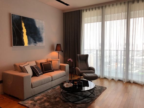 living room and bedroom of Banyan Tree Residences Riverside Bangkok บันยัน ทรี เรสซิเดนซ์ ริเวอร์ไซด์ กรุงเทพ