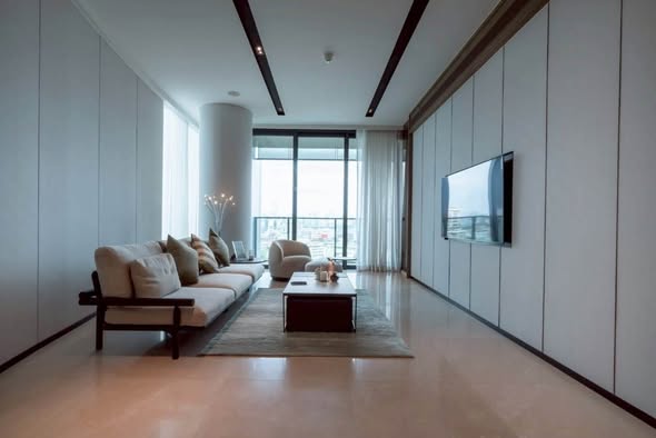 living room and room interior of Banyan Tree Residences Riverside Bangkok บันยัน ทรี เรสซิเดนซ์ ริเวอร์ไซด์ กรุงเทพ