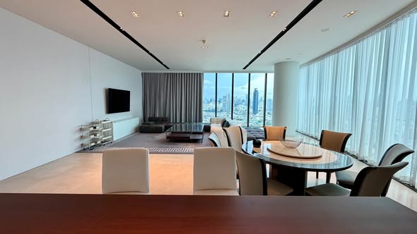 living room and room interior of Banyan Tree Residences Riverside Bangkok บันยัน ทรี เรสซิเดนซ์ ริเวอร์ไซด์ กรุงเทพ