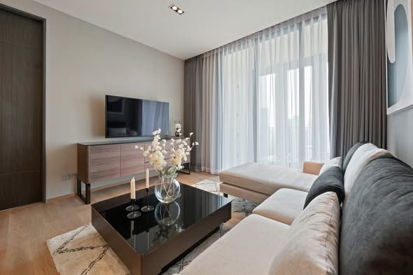 bedroom and living room of BEATNIQ
