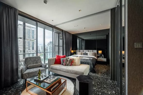 living room and bedroom of BEATNIQ