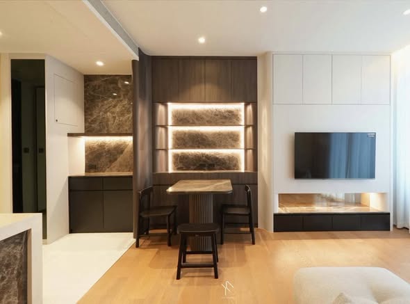 living room and kitchen of BEATNIQ