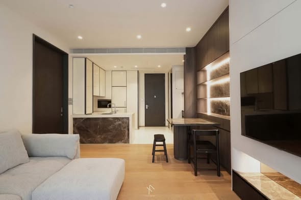 living room and kitchen of BEATNIQ