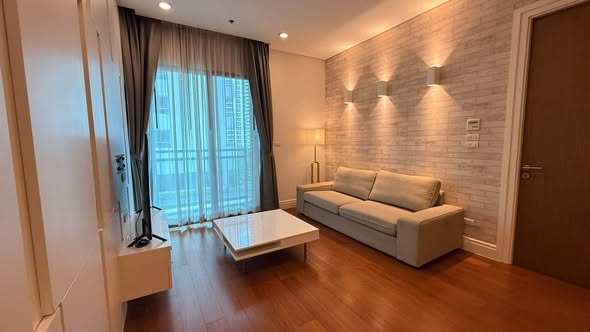 bedroom and living room of Bright Sukhumvit 24