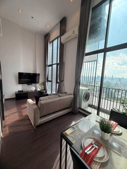living room of C Ekkamai Condominium